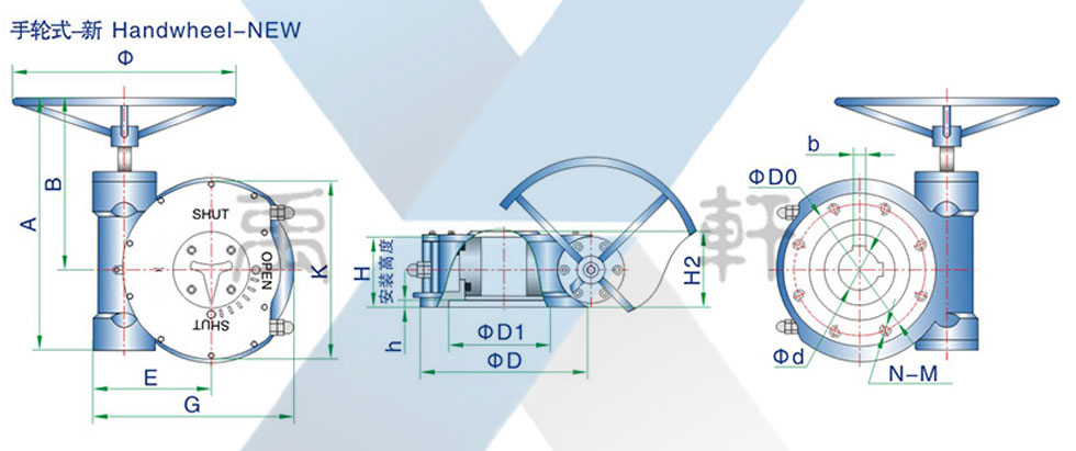 QDX3-6手動(dòng)蝶閥執(zhí)行器(圖1)